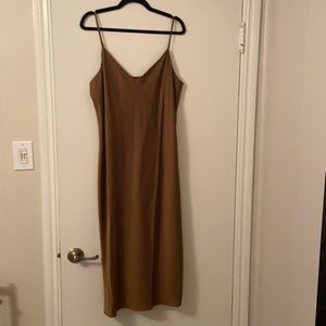 J.Crew golden slip dress